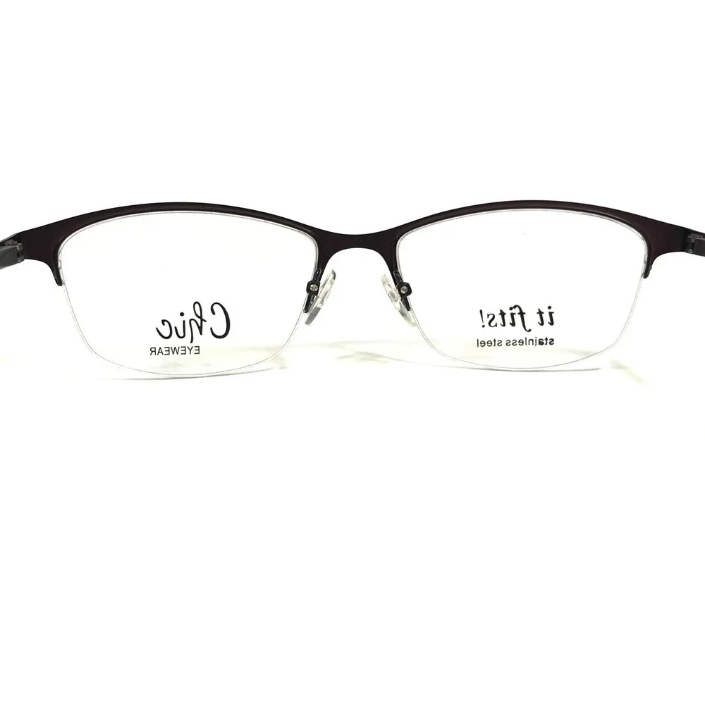 Chic Eyeglasses Frames TIFFANYPACE TORT MATT PURPLE Cat Eye Half Rim 57-18-145